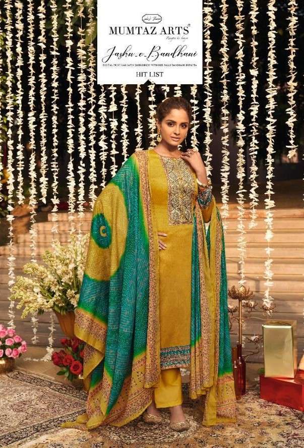 Jash E Bandhani Hit List By Mumtaz Arts Premium Designer Party Wear Collection Wholesale Supplier Online Lowest Price Cheapest Salwar Suit Catalog Set